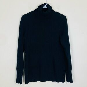 Alex Marie classic black 100% cashmere turtleneck sweater. Size medium.